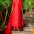 Red cotton hand wrok anarkali set