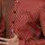 Red jacquard blend indo western and dhoti set for men with printed design