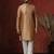 beige dupion kurta for men with solid design