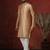 beige dupion kurta for men with solid design