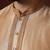beige dupion kurta for men with solid design