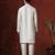 cream dupion kurta for men with solid design