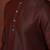 Maroon dupion kurta pyjama set for men with solid design