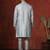 grey bangalorian silk kurta for men with embroidery work