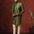 green dupion kurta for men with solid design
