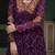 Purple Faux Blooming Embroidered & Printed Gown     Stylish Festive & Party Wear