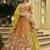 mustard silk embroidered & art mirror work wedding wear lehenga choli