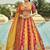 multi color silk embroidered & art mirror work wedding wear lehenga choli