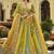 yellow silk embroidered & art mirror work wedding wear lehenga choli