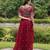Maroon Faux Blooming Sequins & Embroidered Gown     Festive & Party Wear