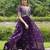 Purple Faux Blooming Sequins & Embroidered Gown    