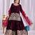 Wine viscous velvet party wear embroidery sharara suit set