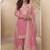 Pink simar silk embroidered party wear Palazzo suit