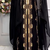 Black Designer Stitched Kaftan with Heavy Golden Embroidery & Dupatta