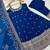 navy blue vichitra silk embroidery party wear suit set