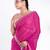Georgette saree with pink color with golden embroidered border