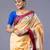 Kanjivaram silk saree in beige color with maroon and silver border