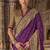 purple poly viscose silk blend polka dot printed banarasi saree