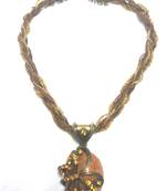 Colorful pendant with beads chain