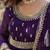 Purple Faux Blooming Heavy Zari   Sequins Embroidered Gown with Matching Embroidered Lace-Border Dupatta