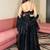 Black Sequin Work Soft Georgette Fendi Crush Lehenga with Chinnon Dupatta,Elegant Partywear Set with Stitched Blouse