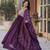 Wine Star Georgette Designer Gown with Heavy Embroidery & Matching Sequins Dupatta