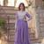 Lavender Star Georgette Beads & Sequins Embroidered Designer Gown for Party & Wedding Wear