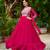 Pink Star Georgette Gown with Beads & Sequins Embroidery and Matching Dupatta