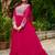 Pink Star Georgette Gown with Beads & Sequins Embroidery and Matching Dupatta