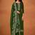 Green embroidered georgette straight cut eid wear salwar kameez