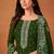 Green embroidered georgette straight cut eid wear salwar kameez