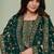 Green embroidered georgette straight cut salwar kameez for eid