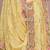 Yellow embroidered chiffon straight cut party wear salwar kameez