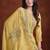 Yellow embroidered & jarkan organza straight cut party wear salwar kameez