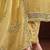 Yellow embroidered & jarkan organza straight cut party wear salwar kameez