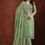 Green embroidered & jarkan organza straight cut salwar kameez for women