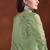 Green embroidered & jarkan organza straight cut salwar kameez for women