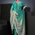 Sea green swarovski satin silk straight cut salwar kameez style