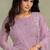 Lavender embroidered & jarkan organza chiffon straight cut eid wear salwar kameez