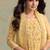 Yellow embroidered & jarkan organza chiffon straight cut salwar kameez eid for women