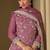 Light mauve embroidered & swarovski organza straight cut party wear salwar kameez