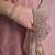 Pink embroidered & jarkan shimmer organza straight cut party wear salwar kameez