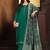 Green embroidered chinnon silk straight cut salwar kameez dubble dupatta
