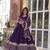 Purple Faux Blooming Designer Gown with Heavy Zari   Sequins Embroidery