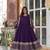 Purple Faux Blooming Designer Gown with Heavy Zari   Sequins Embroidery