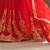 Red Faux Blooming Designer Gown with Heavy Embroidery, Zari   Sequins Work