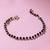 Rhodium-plated black beads nazariya bracelet