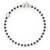 Rhodium-plated black beads nazariya bracelet