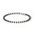 Rhodium-plated black beads nazariya bracelet