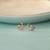 Rose gold-plated star & moon stud cubic zirconia earring